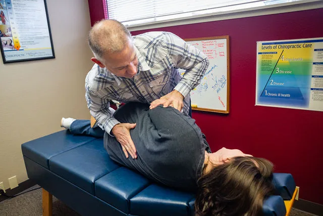 Dr. McConnell Providing Gentle Chiropractic Adjustement