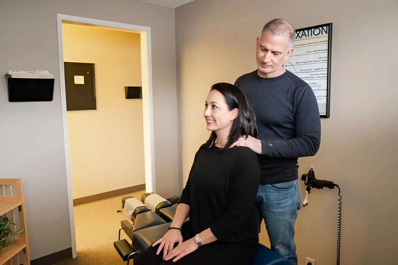 Dr. McConnell consulting with a patient